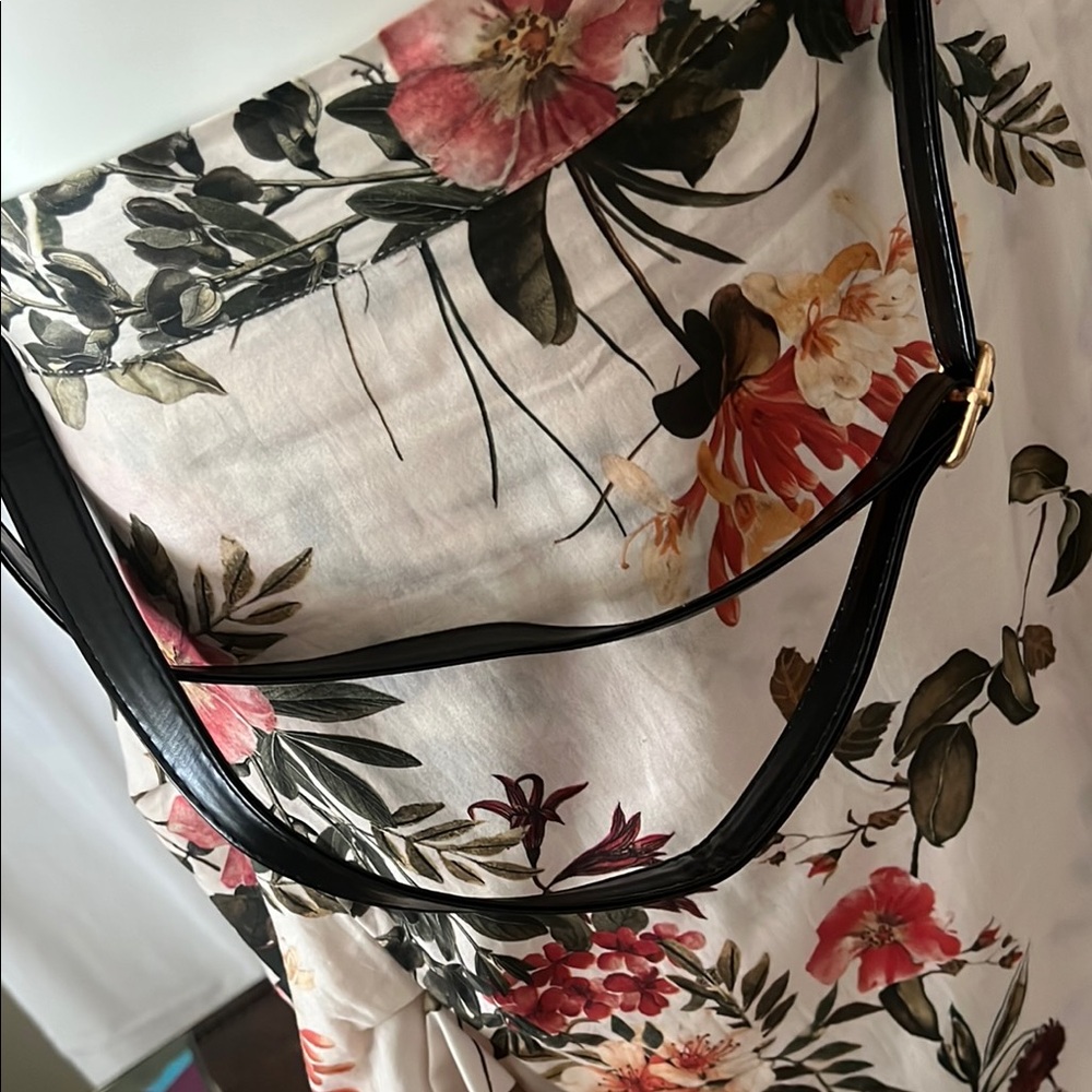 Black Statement Handbag With Bold Text - image 3